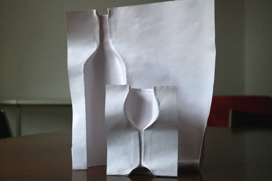 Origami Flasche, Glas